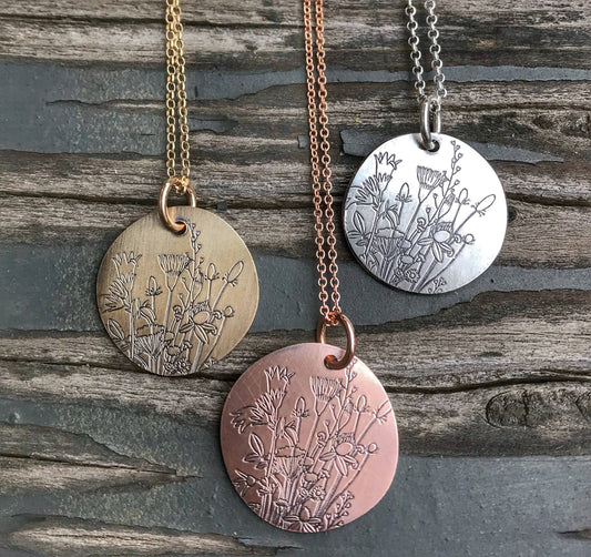 Wildflower Stirling Silver Necklace