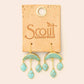 Stone Crescent Drop Earring - Turquoise/Gold
