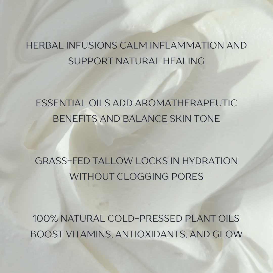 Lemon + Vanilla Whipped Tallow Balm | Grass Fed Beef Tallow