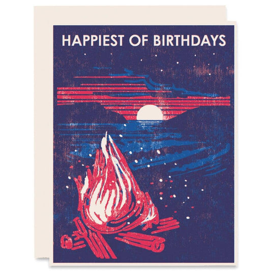 Bonfire Happiest of Birthdays Card