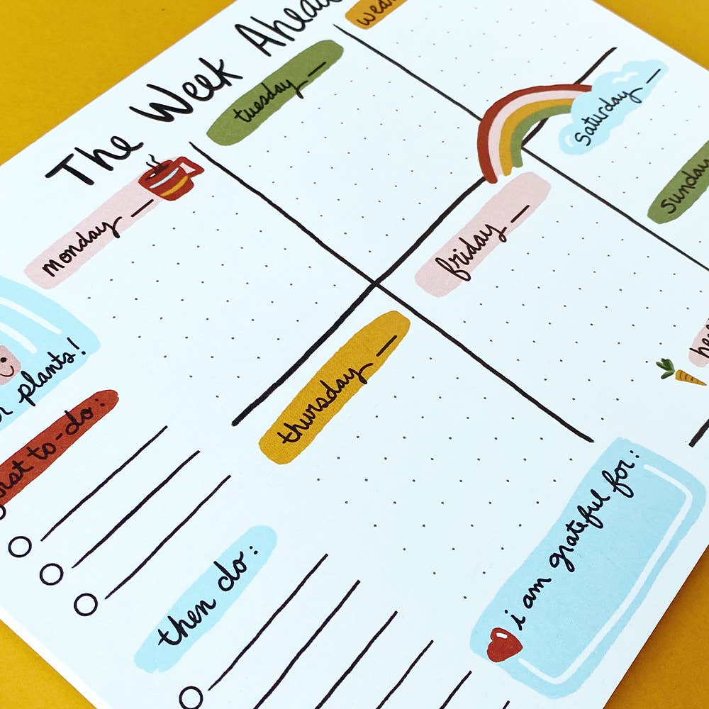 Week Ahead Notepad Planner