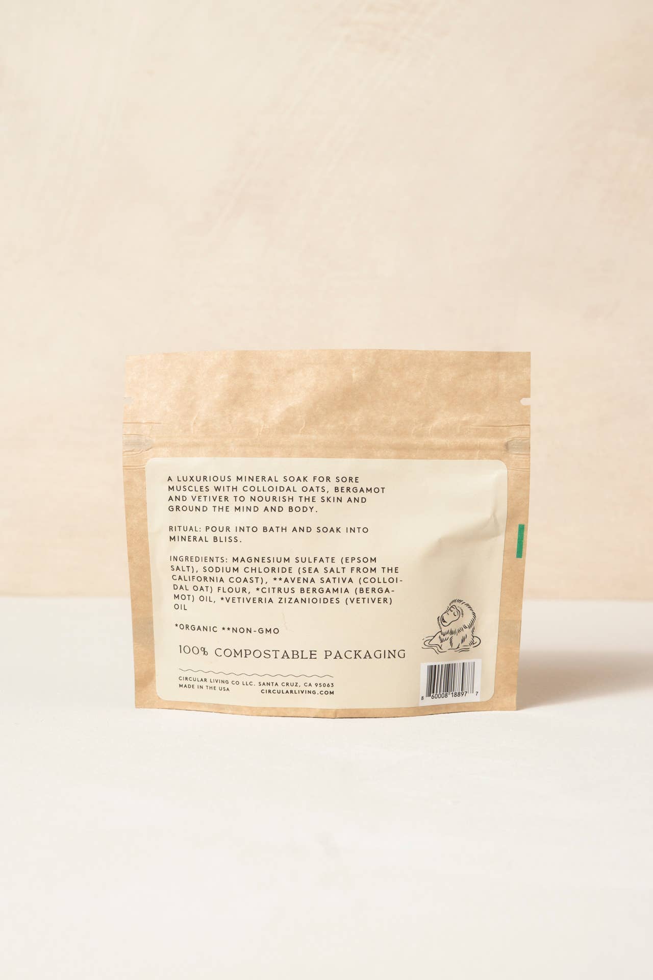 Mineral Bath Soak Sachet - Vetiver & Bergamot