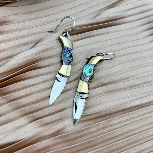 Handmade Billie Earrings with Abalone