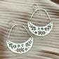 Forest Moon Earrings: Silver