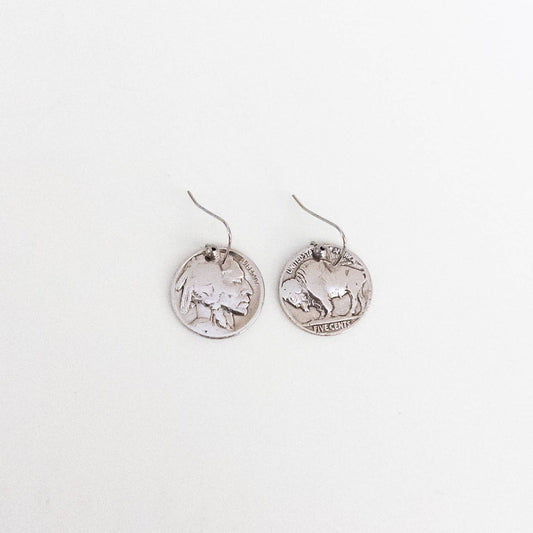 Genuine Buffalo Nickel Earrings