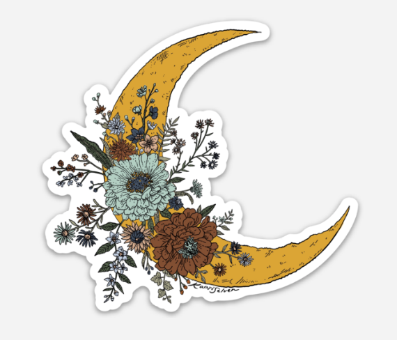 Lunar Bloom Vinyl Sticker