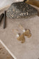 Nomad - Hammered Brass and Moonstone Gemstone Earrings