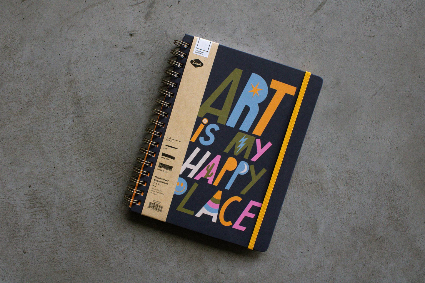Happy Place Hardcover Spiral Sketchbook