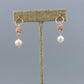 Freshwater Pearl & Leather Drop Earrings / 14k Gold Fill