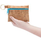 Cork Zipper Pouch with Key Ring | Flourish Print