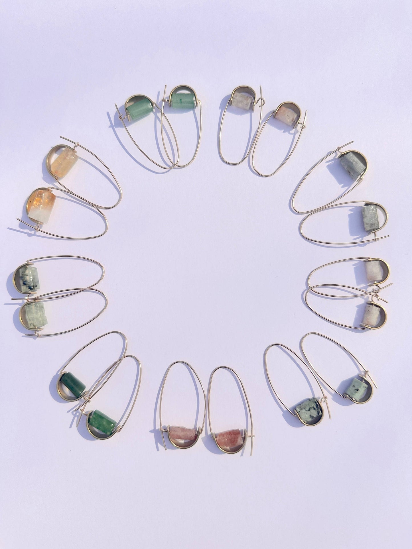 Belen Minimalist Gemstone Earring - Sunstone