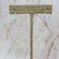 Aquamarine Stud Earrings | Sterling Silver | Triangle Studs