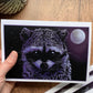 Raccoon greeting card