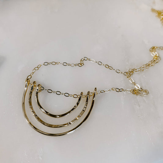 Little Reflection Rainbow Necklace: 16" / 14k Gold Fill