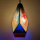 Stained Glass Swag Lamp Red/Blue