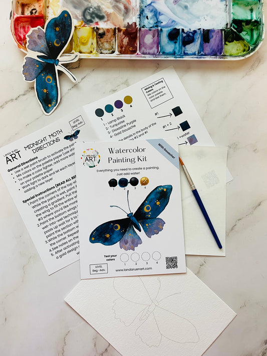 Midnight Moth Watercolor Kit