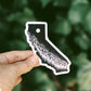 California + Mountains - Waterproof Nature Sticker