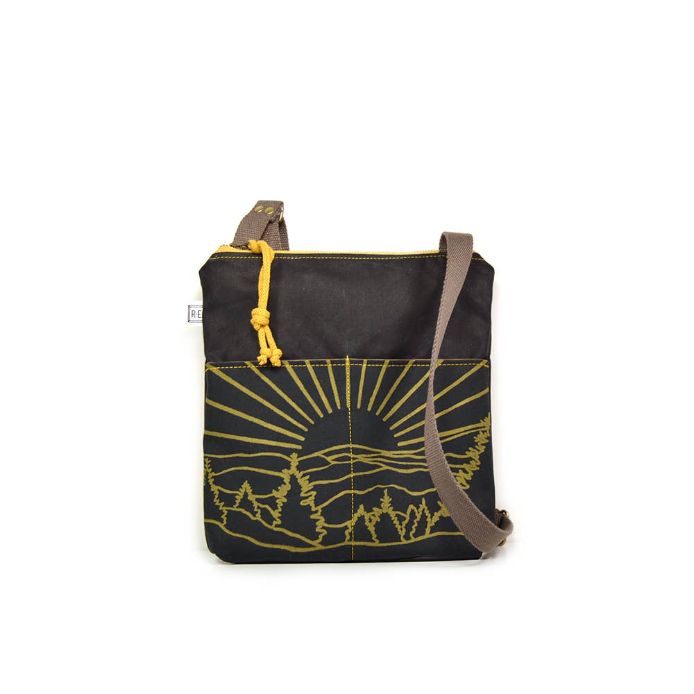 Weekdayer - Roan // Mountain Print Crossbody Bag: Patina