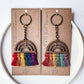 Macrame Wood Rainbow Keychain - Classic/ Traditional/ Pride: Classic