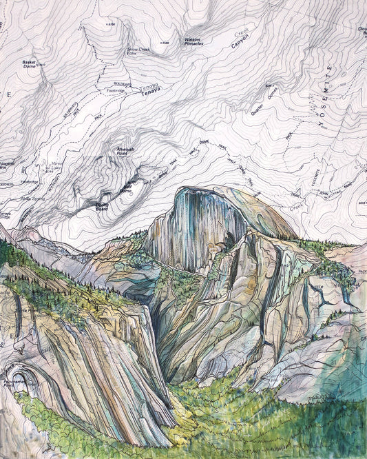 Half Dome, Yosemite fine art print: Medium