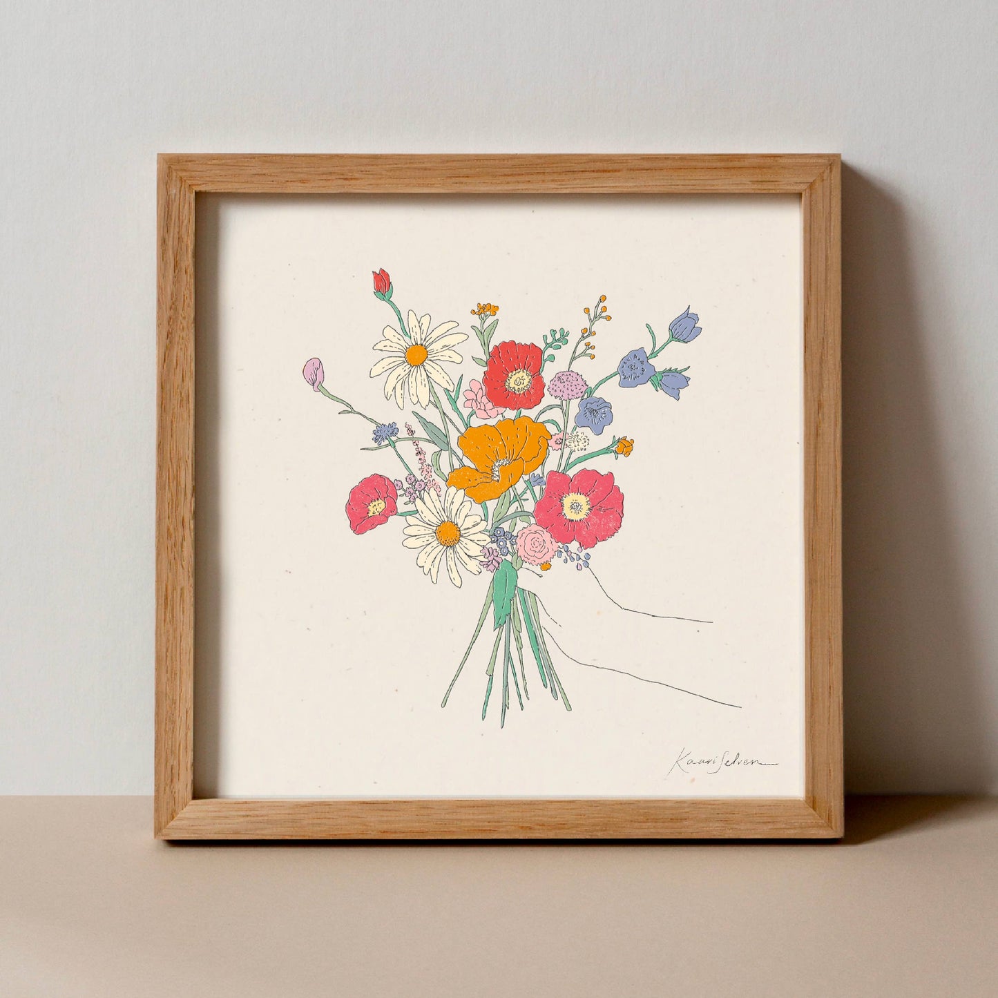 Floral Bouquet I Art Print - Hush Poppy Collection: 8" x 10"