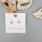 Pink Opal Stud Earrings | Gold Fill Triangle Stud | Handmade