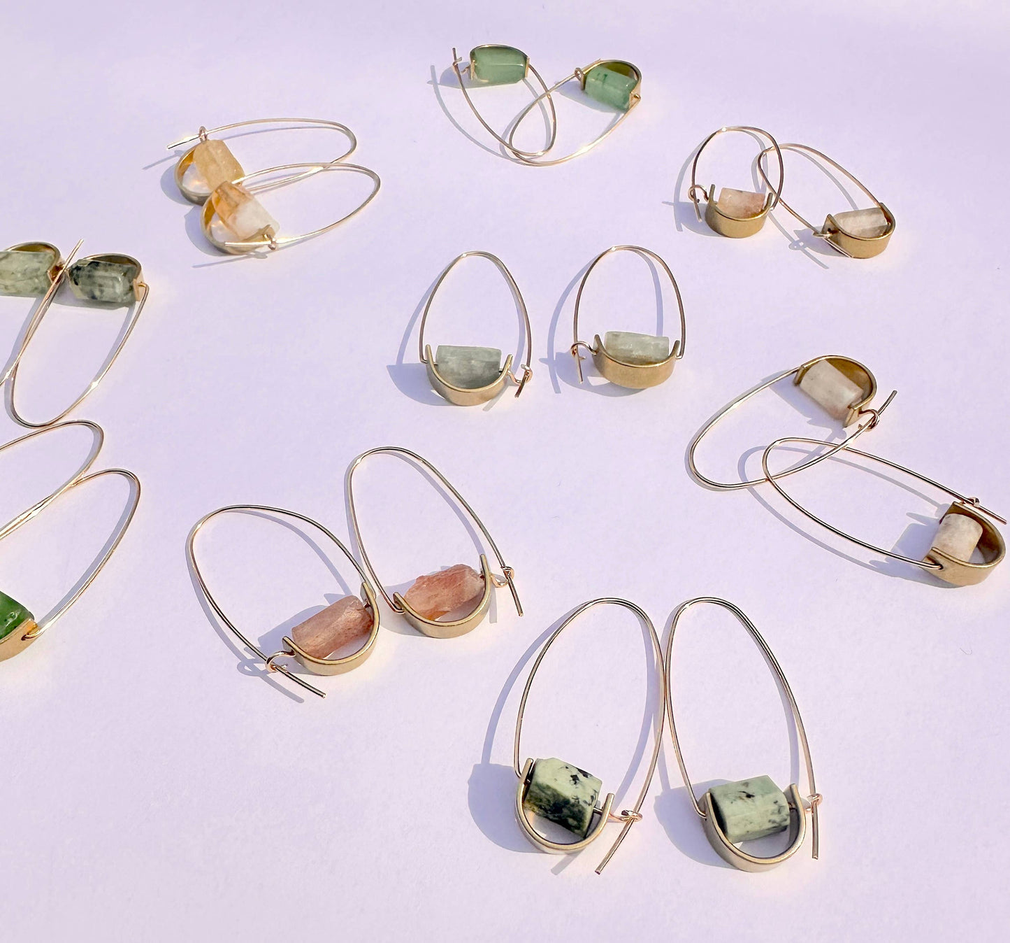 Belen Minimalist Gemstone Earring - Sunstone