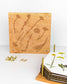 Hardwood Flower Press With Floral Design | 7"x7"