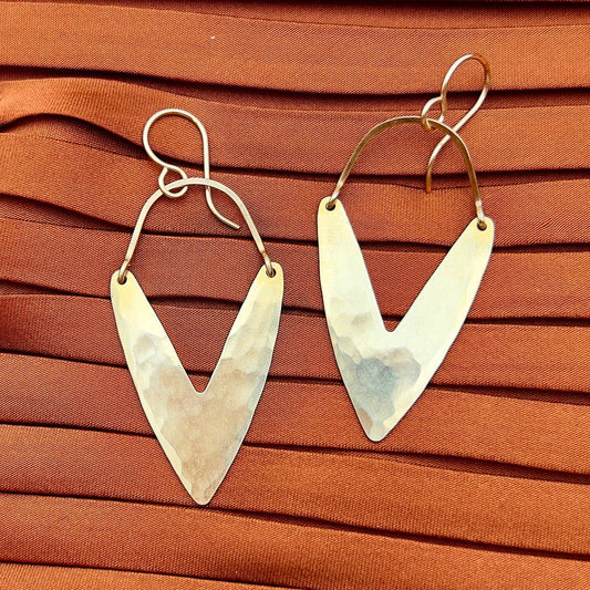 Handmade Vitality Earrings in Gold