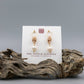 Freshwater Pearl & Leather Drop Earrings / 14k Gold Fill