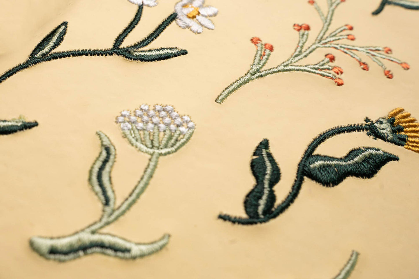 Butter Yellow Blooms Embroidered Journal
