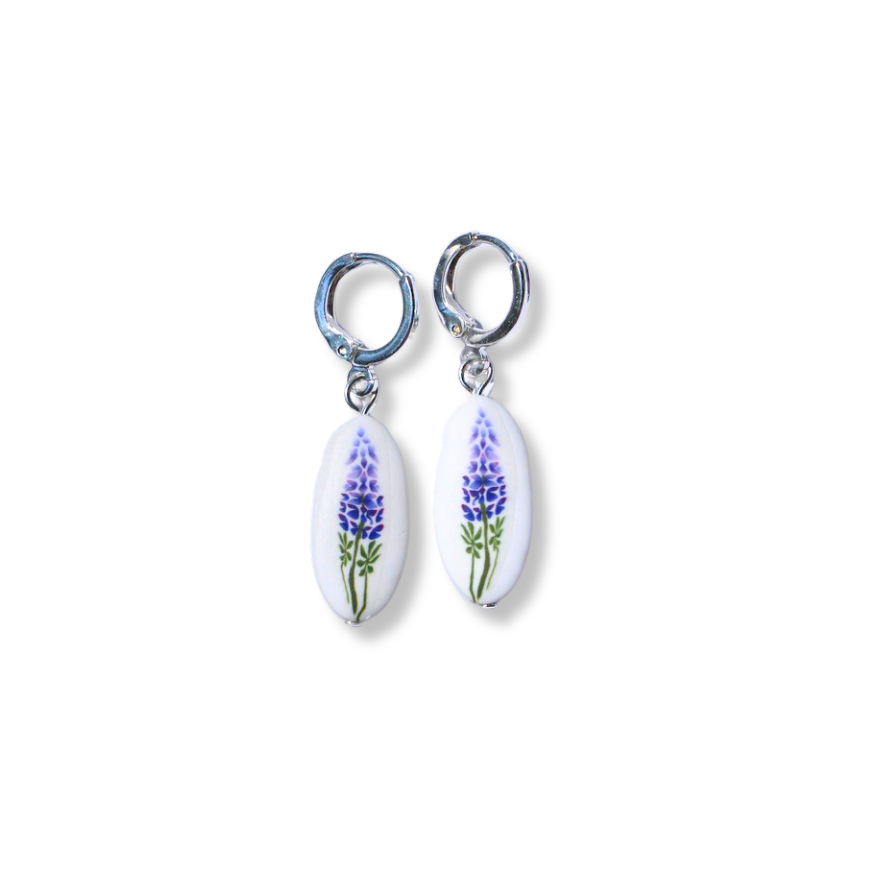 Lupine Hoop Earrings