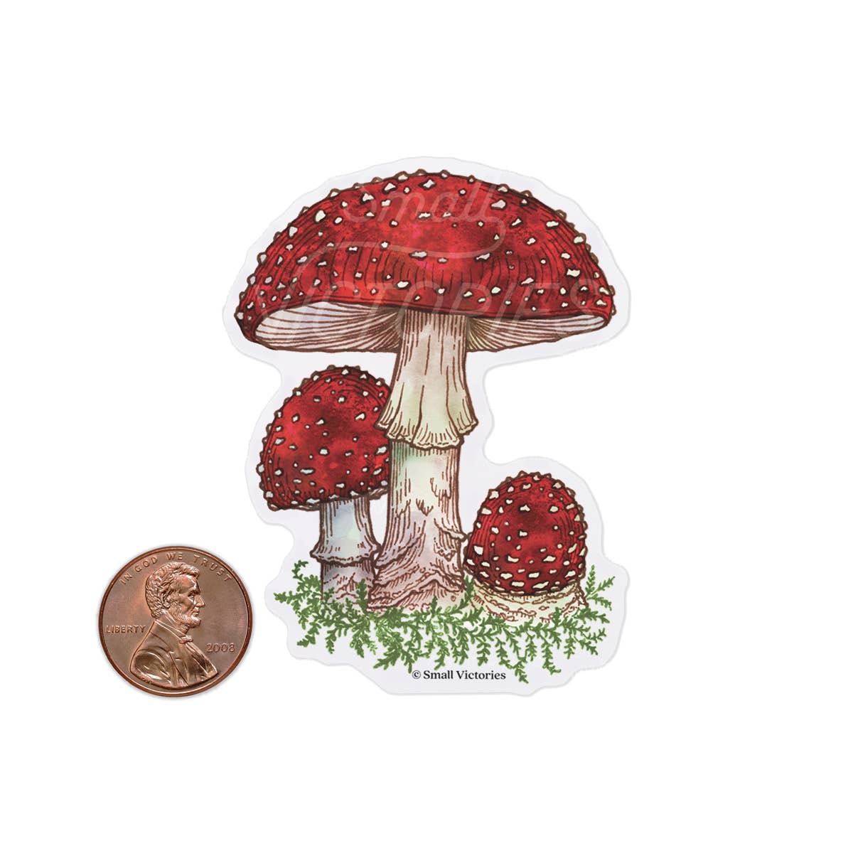 Eco-Sticker: Fly Agaric Mushroom