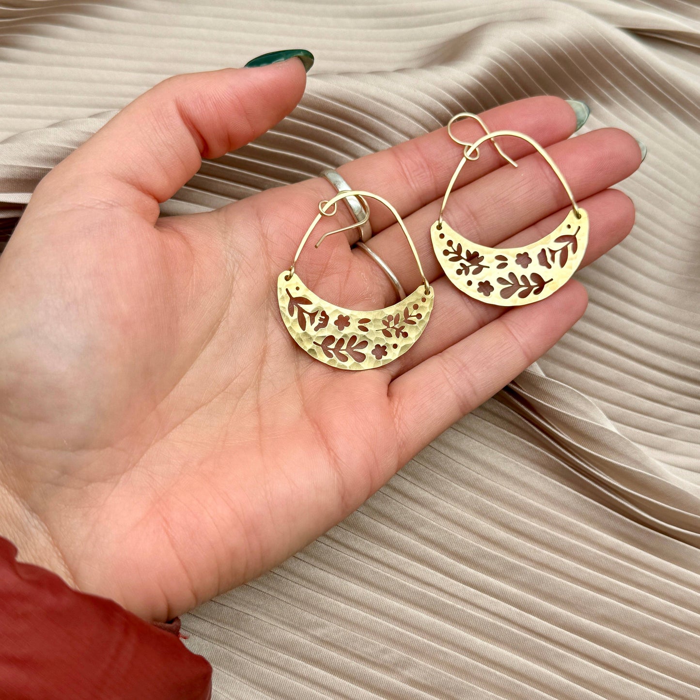 Forest Moon Earrings: Silver
