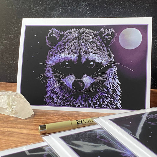 Raccoon greeting card