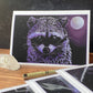 Raccoon greeting card