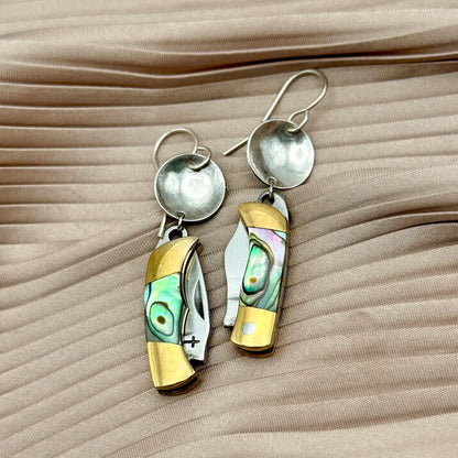 Handmade Billie Earrings with Abalone