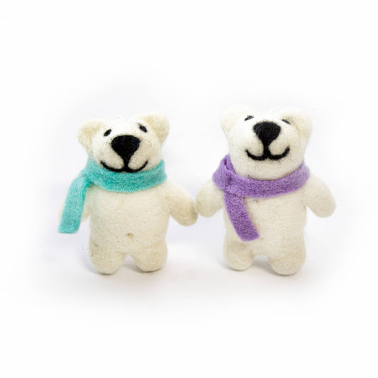 Happy Bears Holiday Eco Wool Ornament