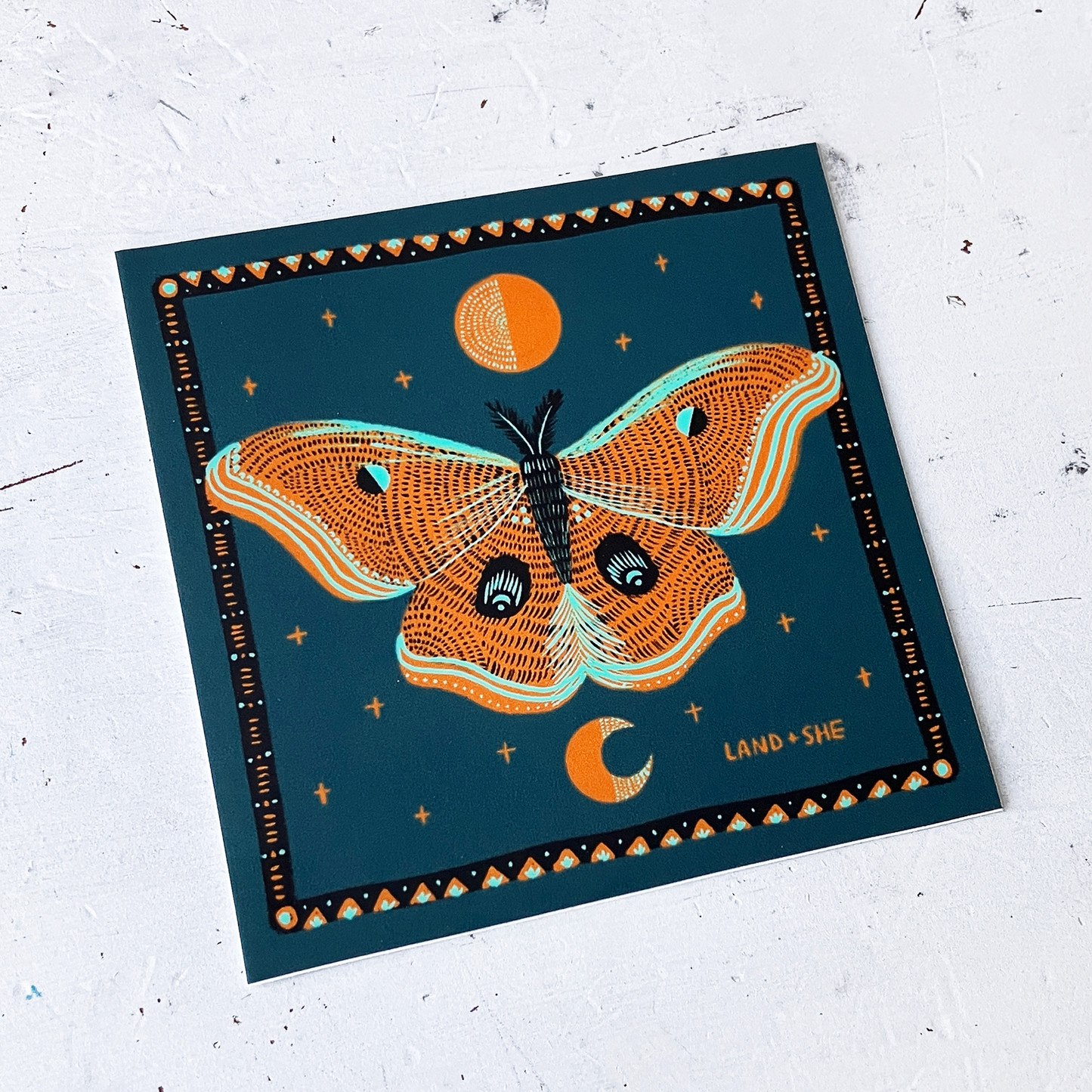 Luna Moth Square Sticker