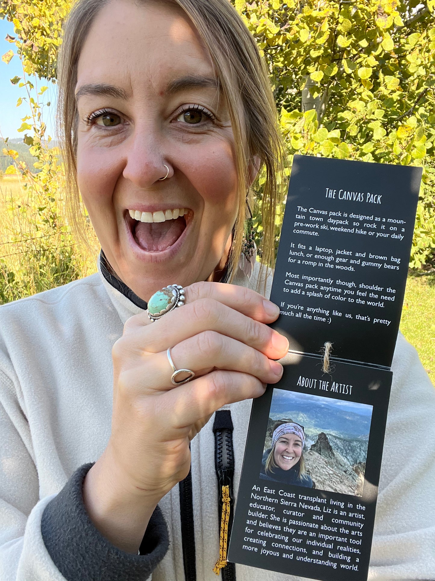 Cosmic Mountains Artist Backpack