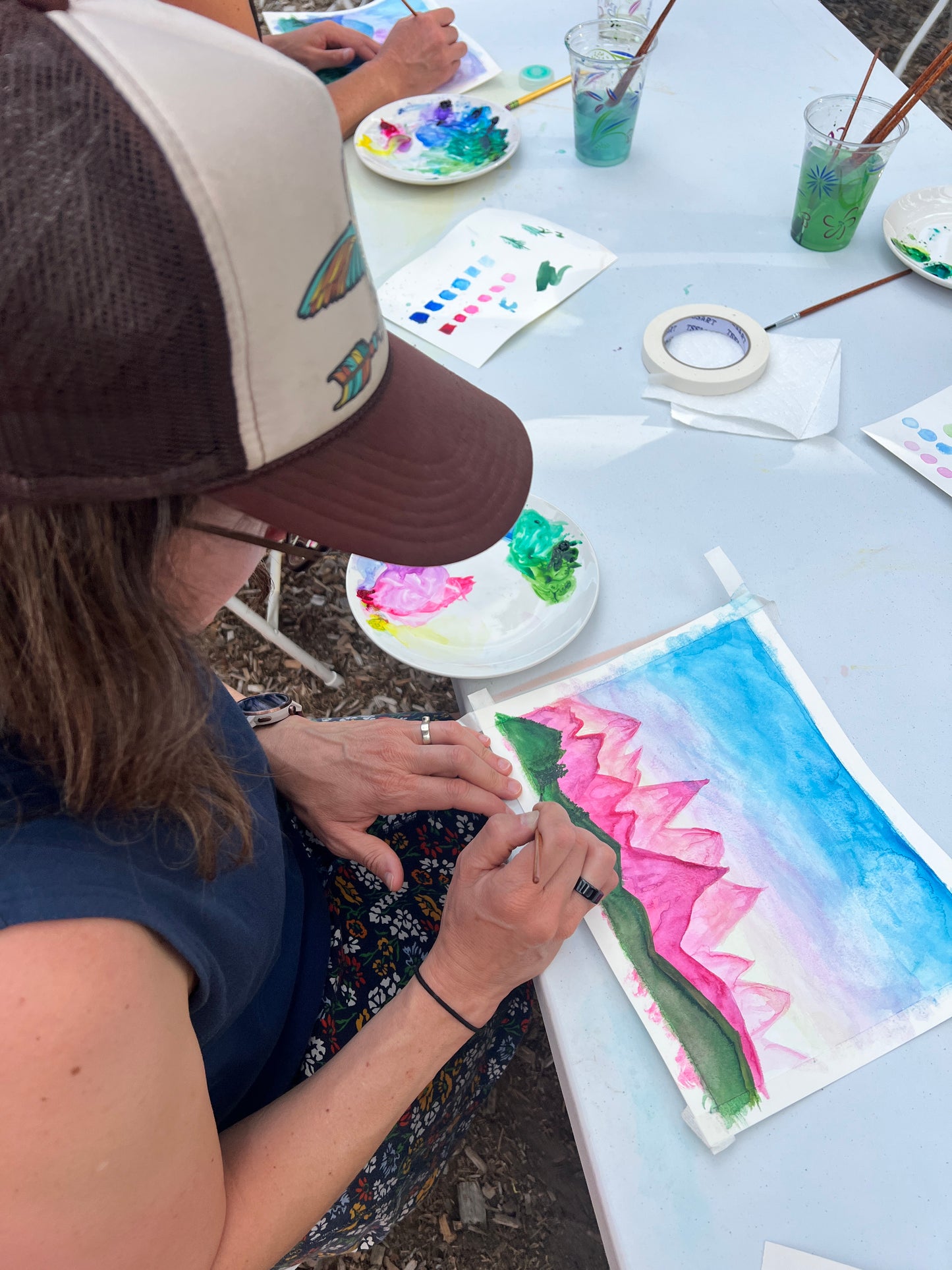 Watercolor Mountains & Moon Phases - Thursday July 2nd, 5:30-7:30pm