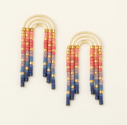 Chromacolor Miyuki Fringe Earrings