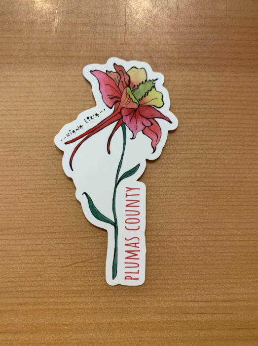 "Plumas County" Wildflower Sticker