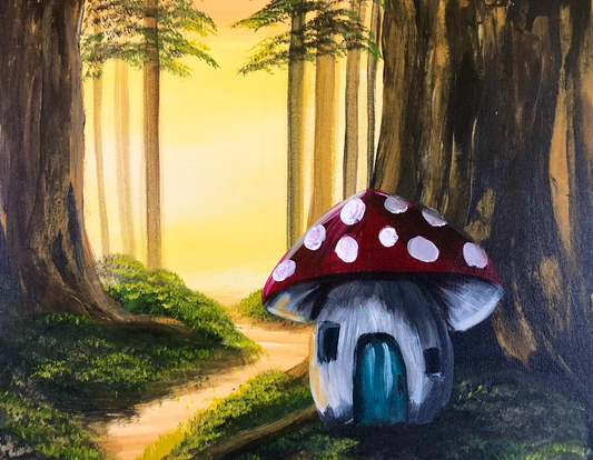 Painting under the Pines Thursday 6/20 "Shroom House"