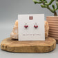 Garnet Stud Earrings | Sterling Silver | Triangle Studs