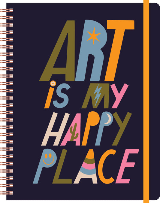 Happy Place Hardcover Spiral Sketchbook