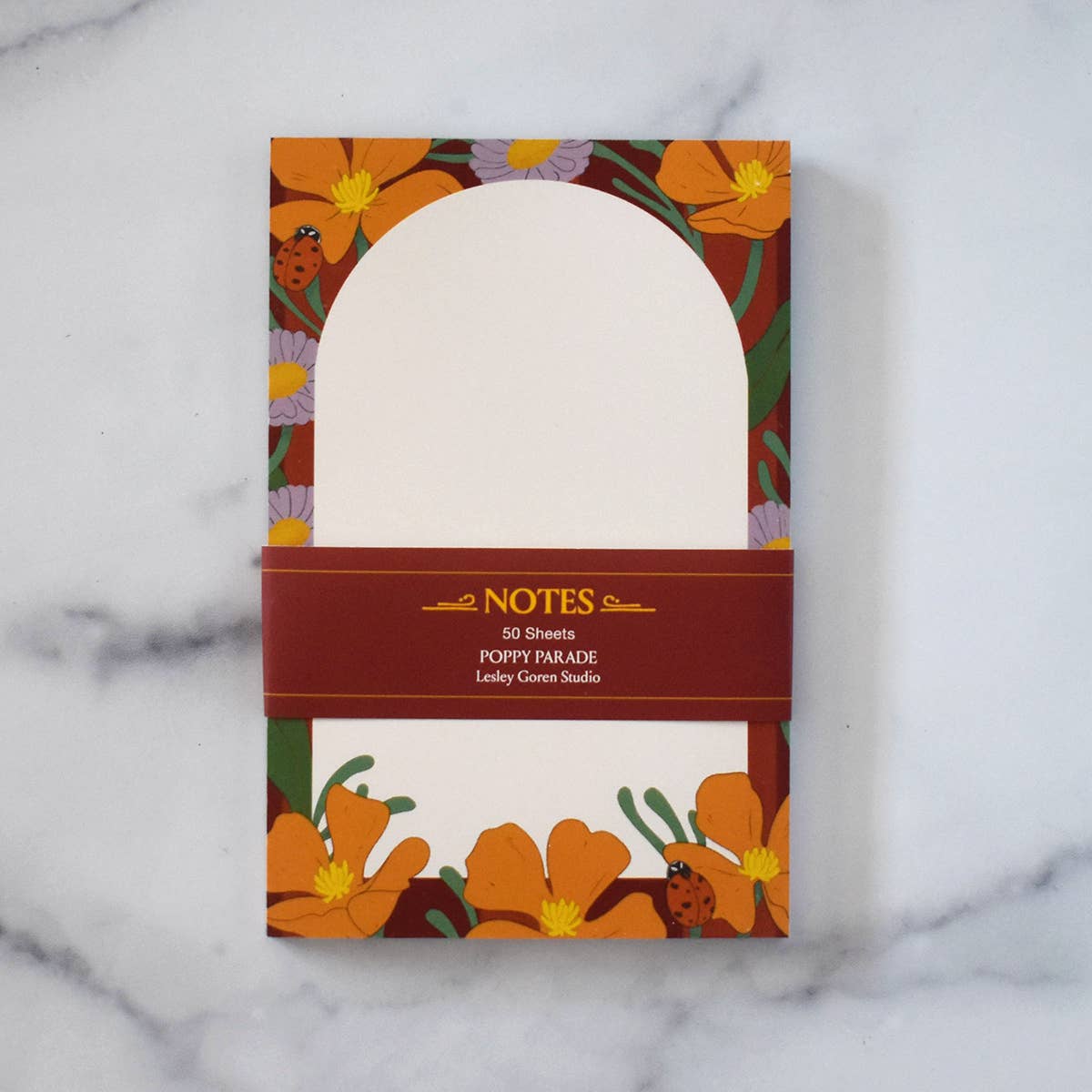 Poppy Parade – Botanical Floral Notepad