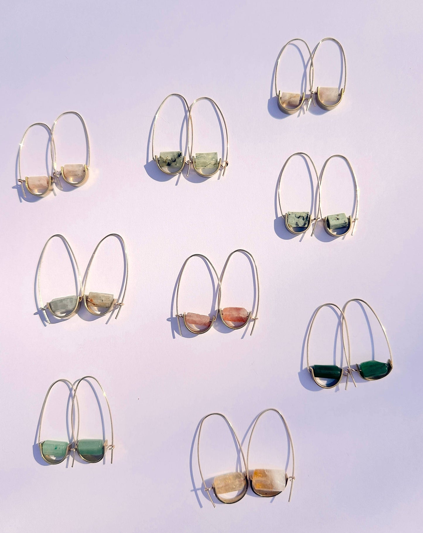 Belen Minimalist Gemstone Earring - Sunstone