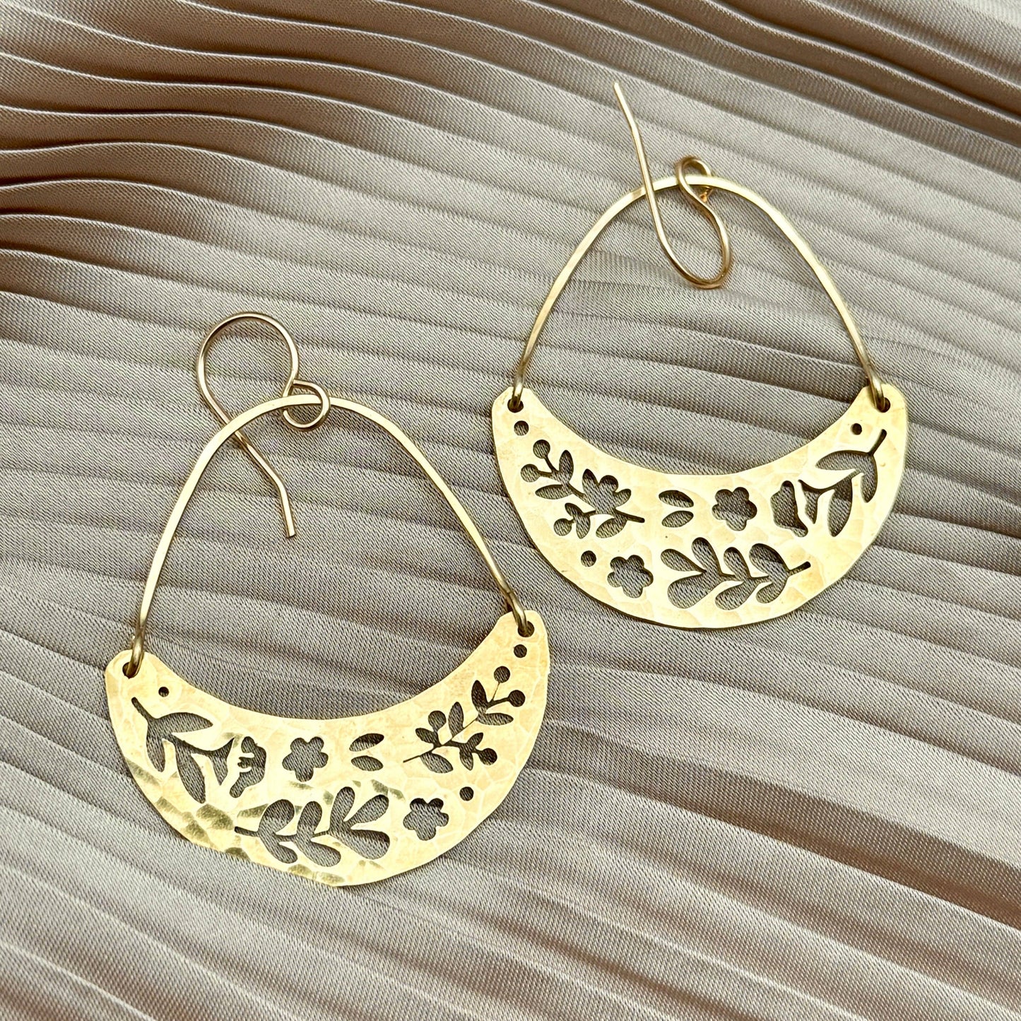 Forest Moon Earrings: Silver