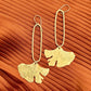 Gold Ginkgo Earrings II